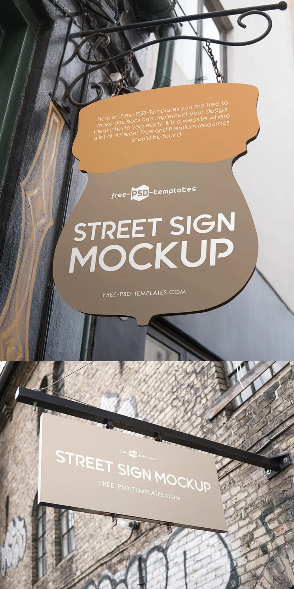 Free Cafe / Bar / Restaurant Signboard MockUps 2 Free Cafe / Bar / Restaurant Signboard MockUps
