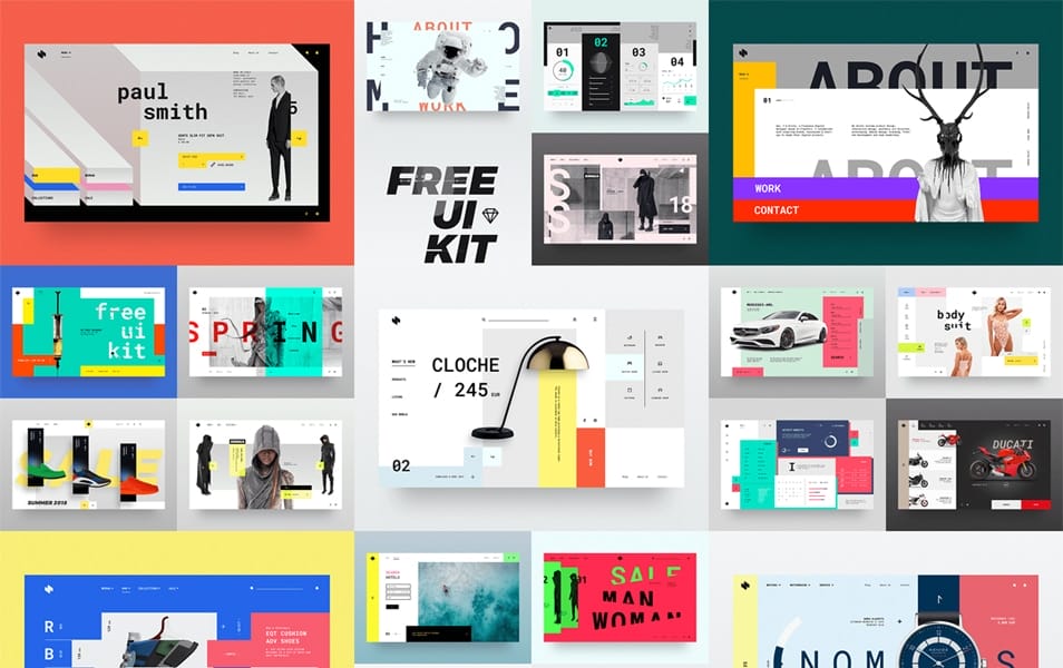 Huge Collection of Free and Premium UI Design Kits 5 HeaderZ | FREE UI KIT