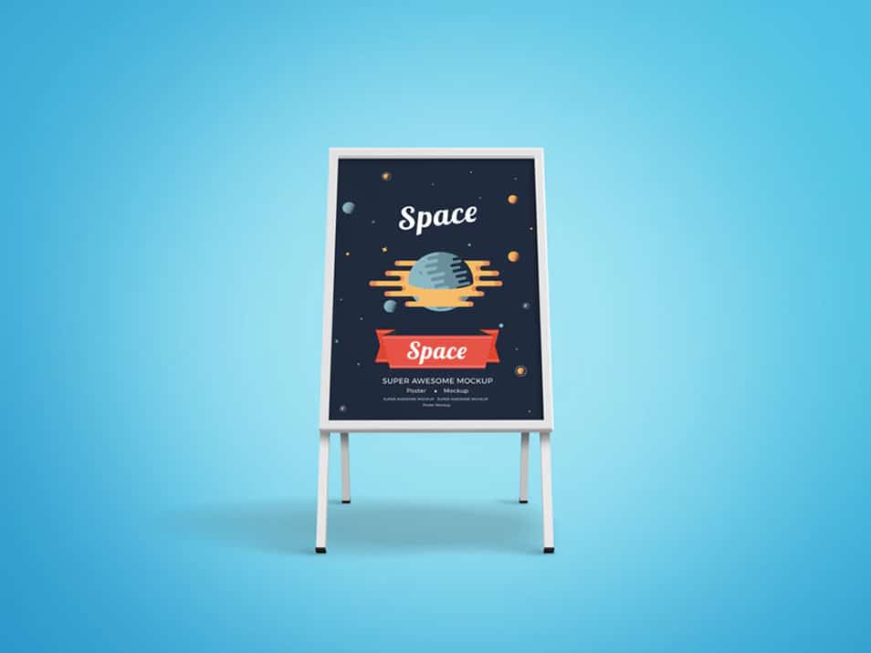 Sidewalk Sandwich Board Mockup 2 Sidewalk Sandwich Board Mockup