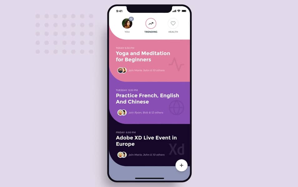 Huge Collection of Free and Premium UI Design Kits 12 Social Meet Up UI Kit