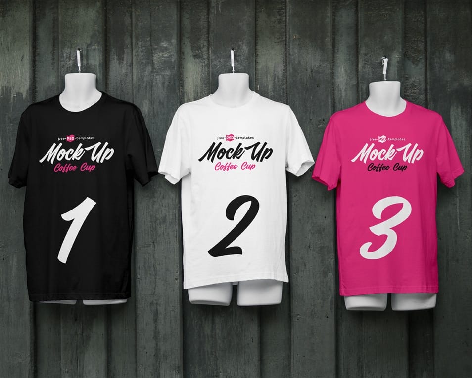 Free T-Shirt Mock-up in PSD 2 Free T-Shirt Mock-up in PSD