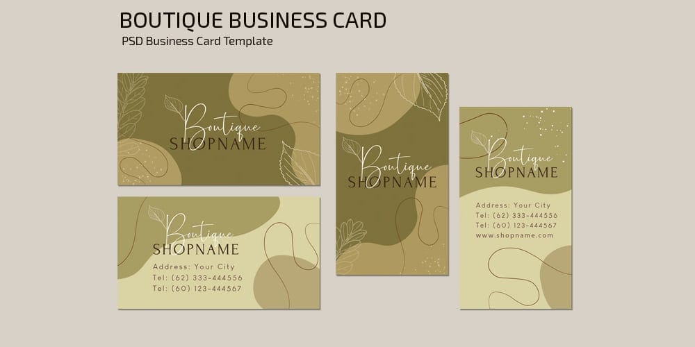 100+ Free Business Cards PSD 17 Boutique Business Card Template