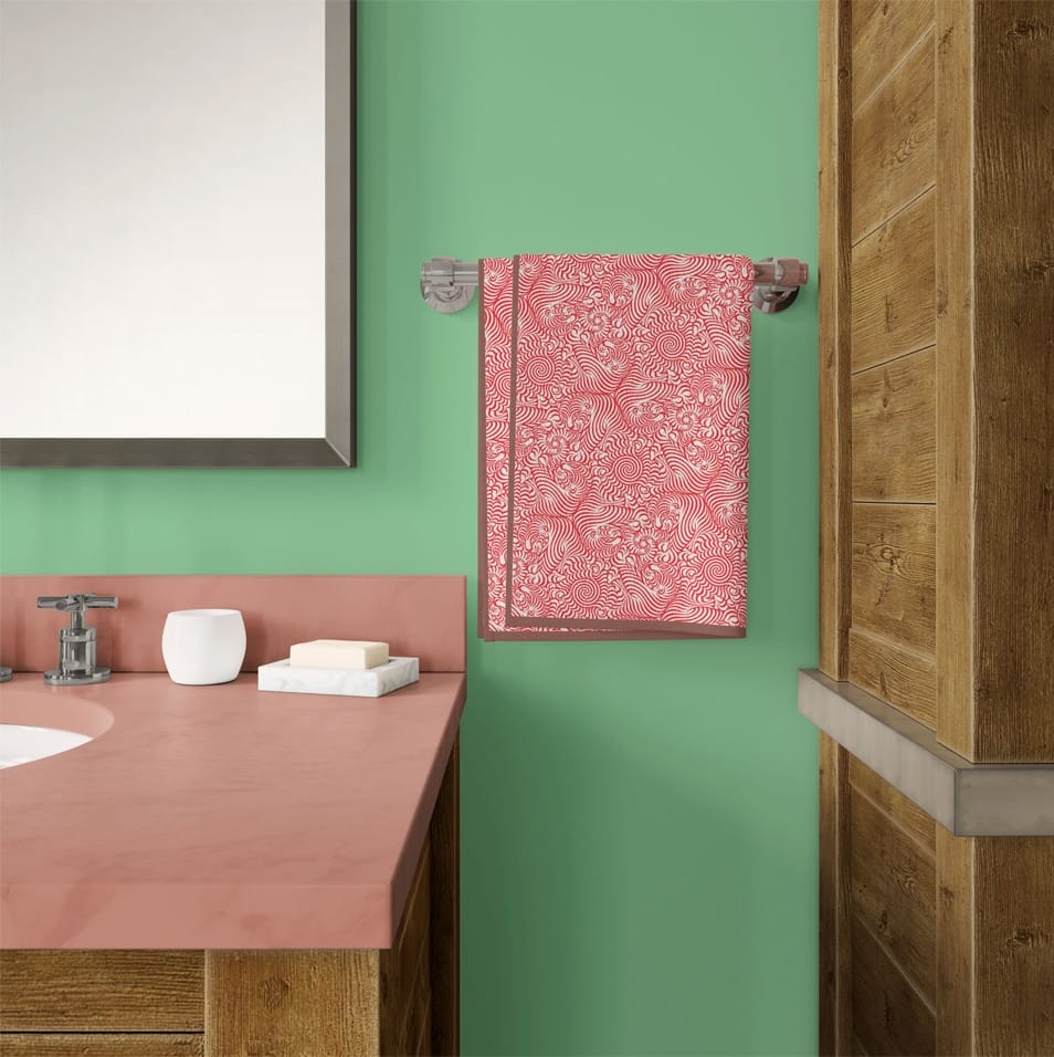 Free Designer Bath Towels Artwork Mockup 2 Free Designer Bath Towels Artwork Mockup