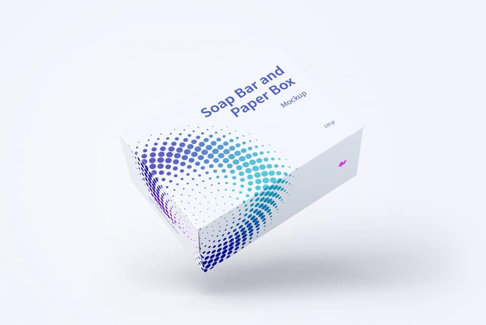 Soap Bar and Paper Box Mockup 2 Soap Bar and Paper Box Mockup