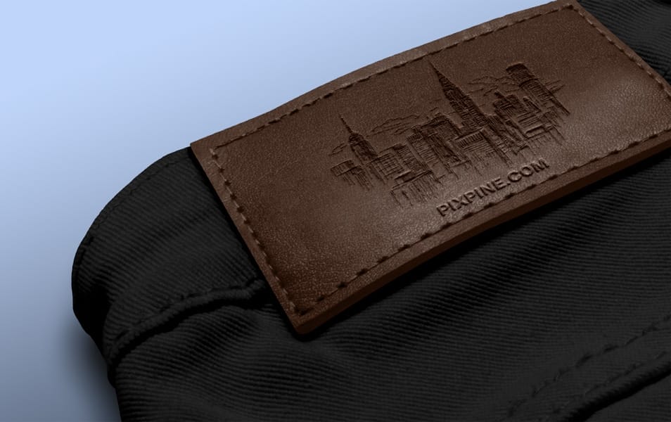 Free Jeans Leather Label Mockup 2 Free Jeans Leather Label Mockup