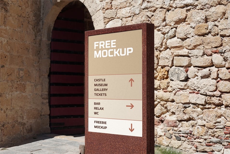 Wayfinding Sign Mockup 2 Wayfinding Sign Mockup