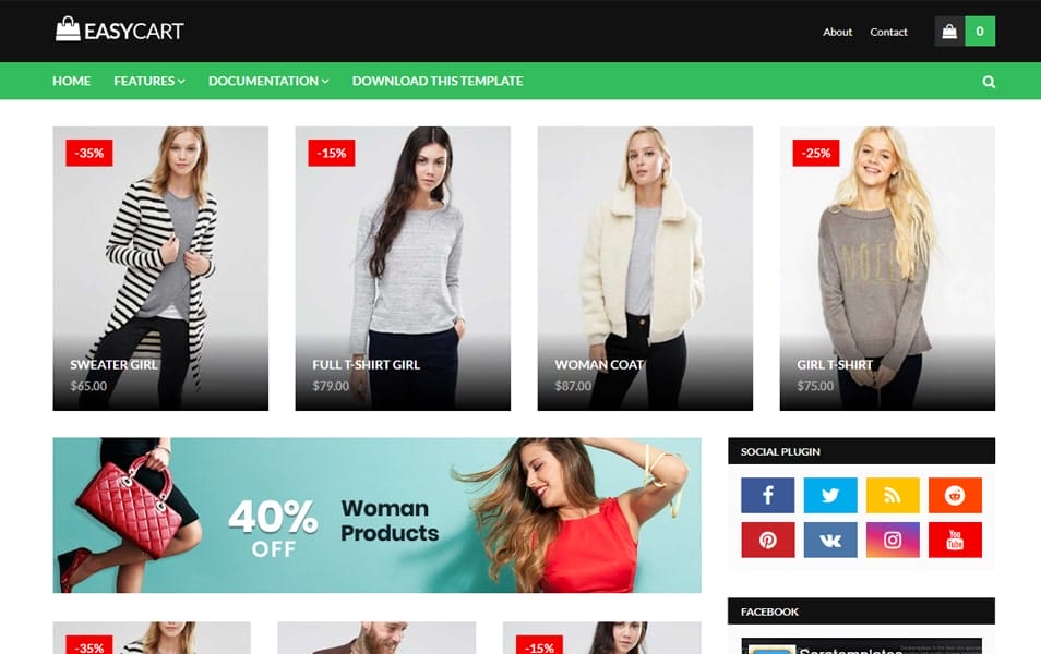 300+ Best Free Responsive Blogger Templates 2025 397 EasyCart Responsive Blogger Template