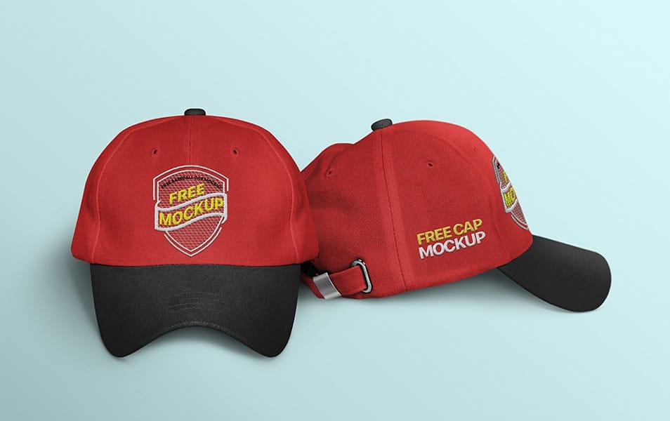Free Cap Mockup with Embroidery Effect 2 Free Cap Mockup with Embroidery Effect
