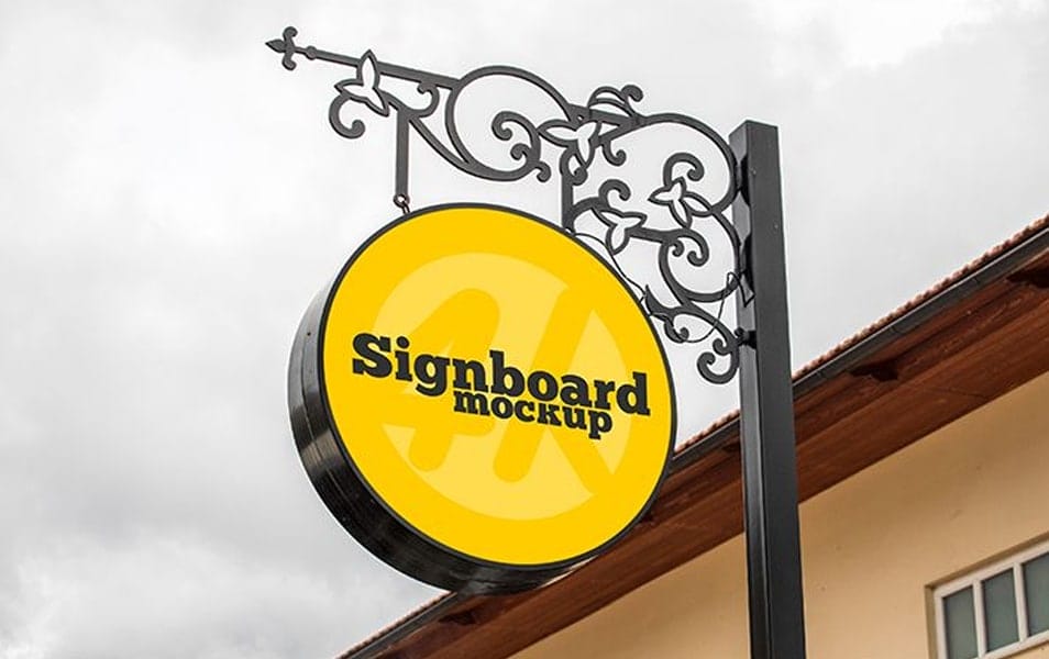 Free Signboard MockUp 2 Free Signboard MockUp