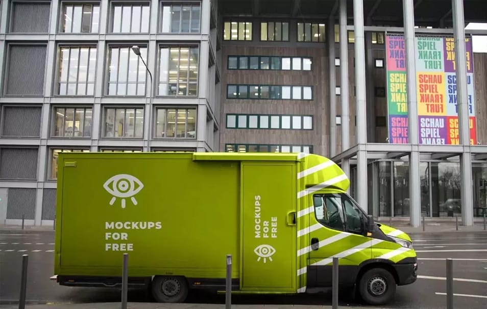 Van Vehicle Branding Mockup 2 Van Vehicle Branding Mockup