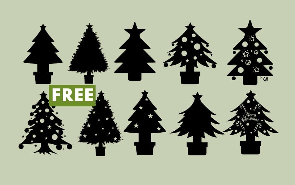 The Huge Collection Of Photoshop Custom Shapes 11 10 Christmas Tree Shapes