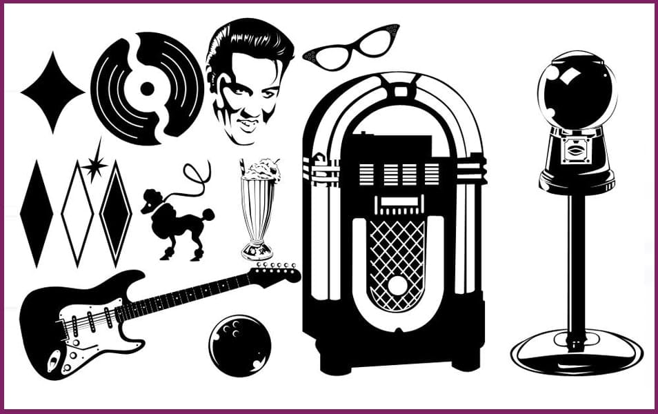 The Huge Collection Of Photoshop Custom Shapes 24 50s Custom Shapes Pack