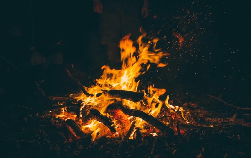 50+ Collection of Excellent Dark Wallpapers 29 Bonfire Burning Campfire