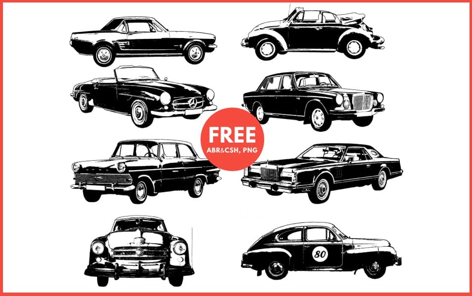 The Huge Collection Of Photoshop Custom Shapes 9 Car Silhouette