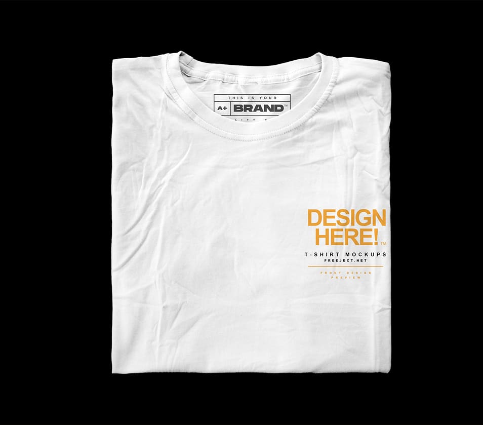 Free Badge T-Shirt Mockups PSD 2 Free Badge T-Shirt Mockups PSD