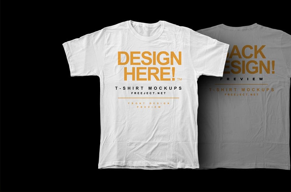 T-Shirt Mockups Design PSD 2 T-Shirt Mockups Design PSD