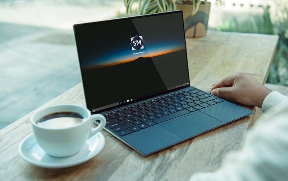 Laptop on Desk Free Mockup 2 Laptop on Desk Free Mockup