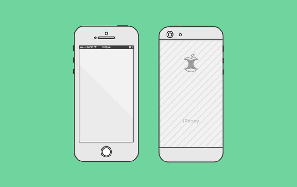 iPhone 5 Wireframe Template