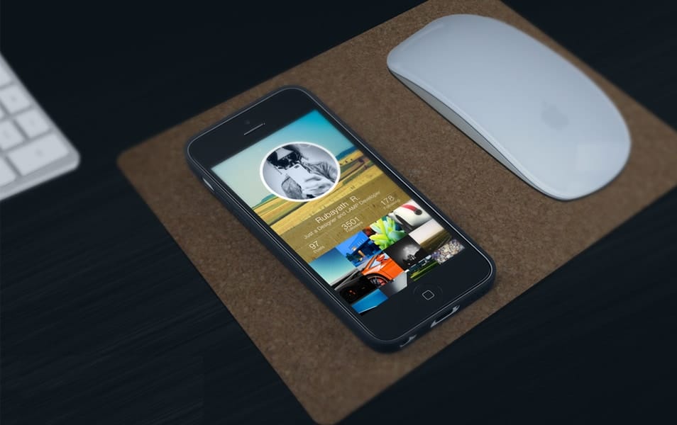 iPhone Work space Mockup