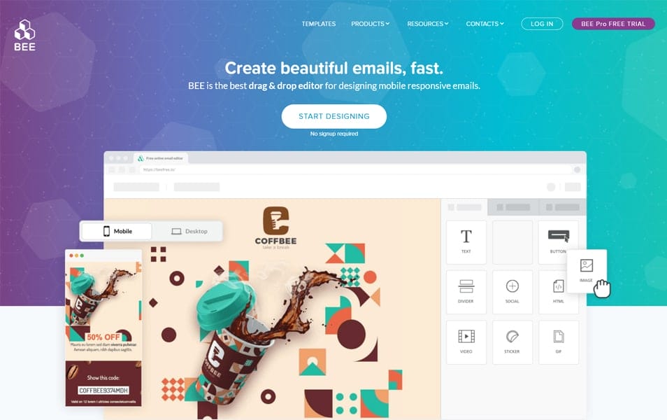15+ Best Responsive Email Template Builders 2021 1 BEE Free