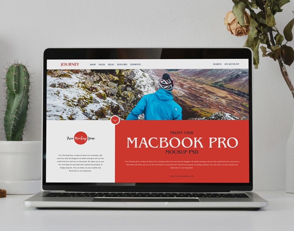 Free Front View MacBook Pro Mockup PSD 1 Free Front View MacBook Pro Mockup PSD