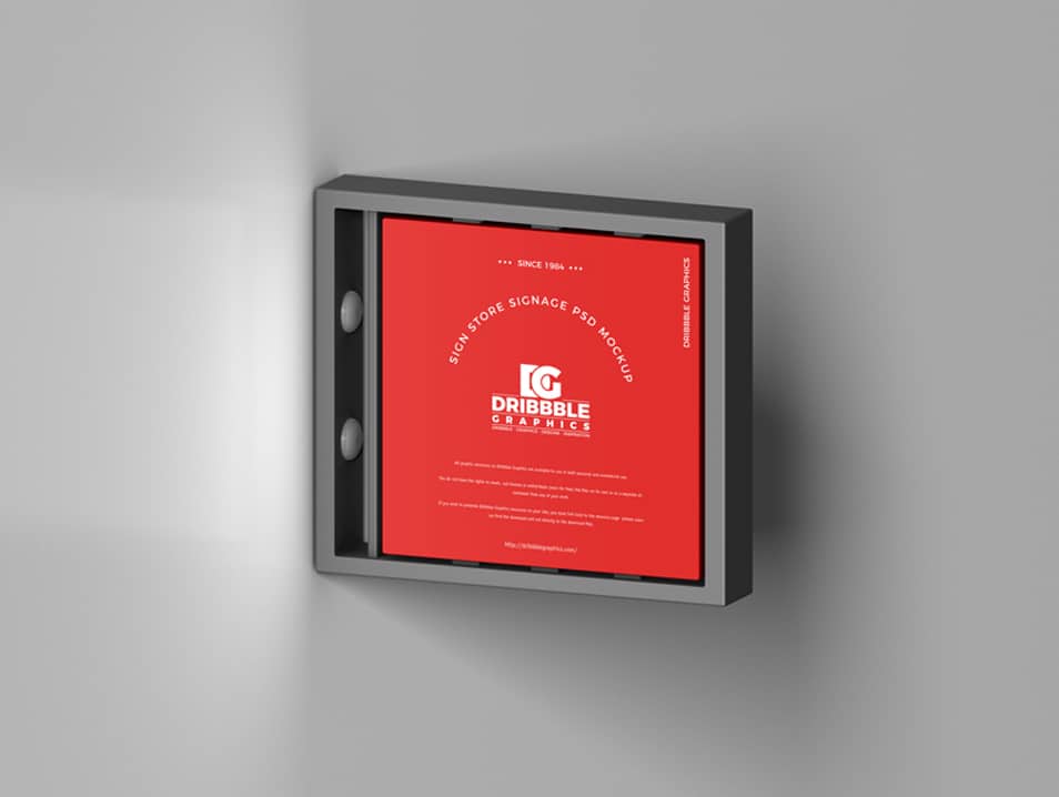 Free Sign Store Signage PSD Mockup 2 Free Sign Store Signage Psd Mockup