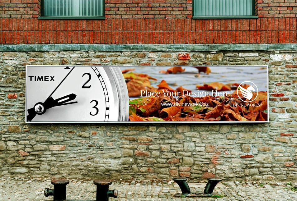 Outdoor Brick Wall Mockup 1 Outdoor Brick Wall Mockup