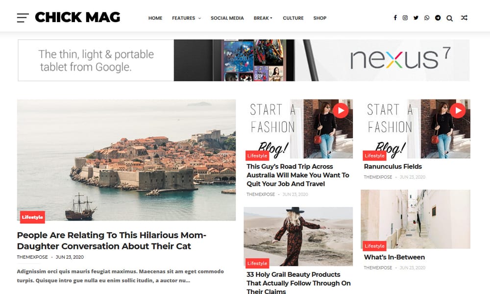 150+ Free Responsive Magazine Style Blogger Templates 2025 3 ChickPro Responsive Blogger Template