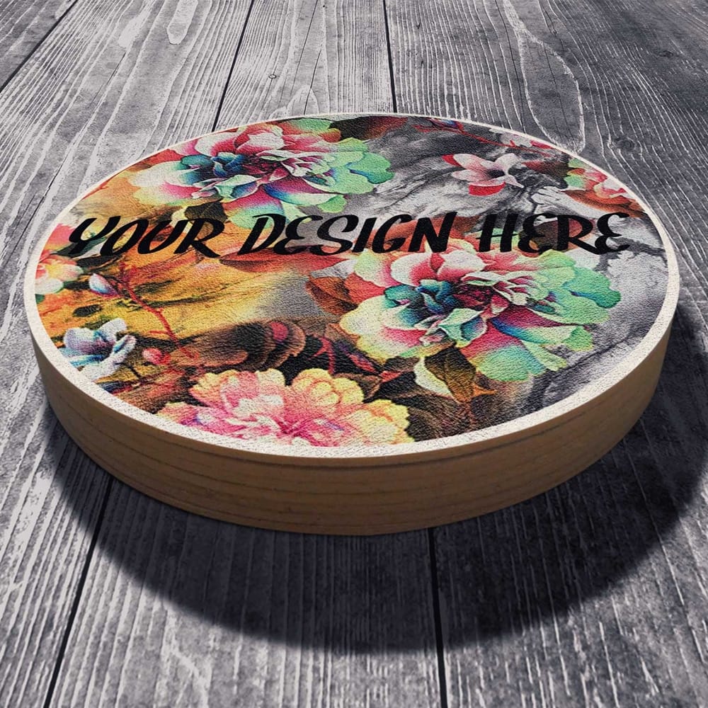 Colorful Coaster Design Mockup 1 Colorful Coaster Design Mockup