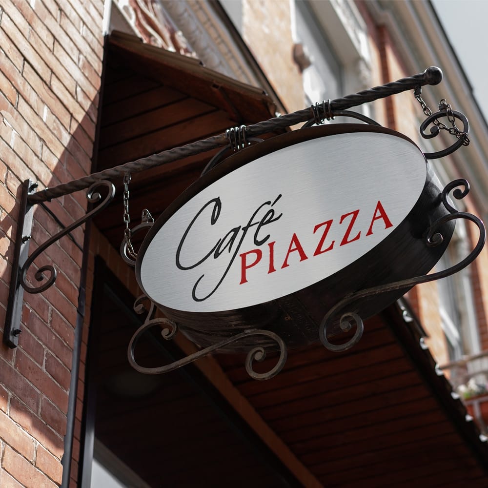 Hanging Old Wall Sign Mockup 1 Hanging Old Wall Sign Mockup