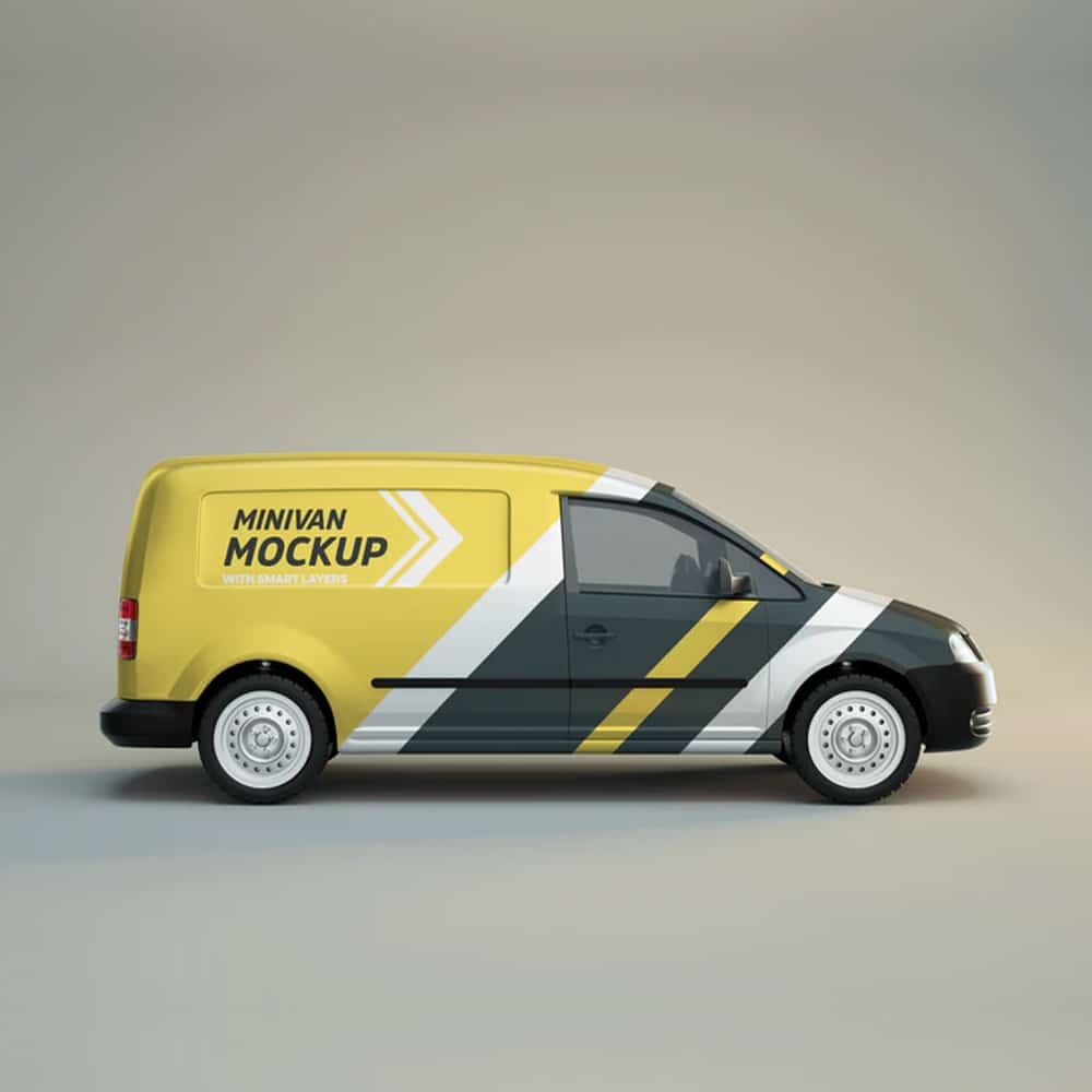 Minivan Side View Mockup 1 Minivan Side View Mockup