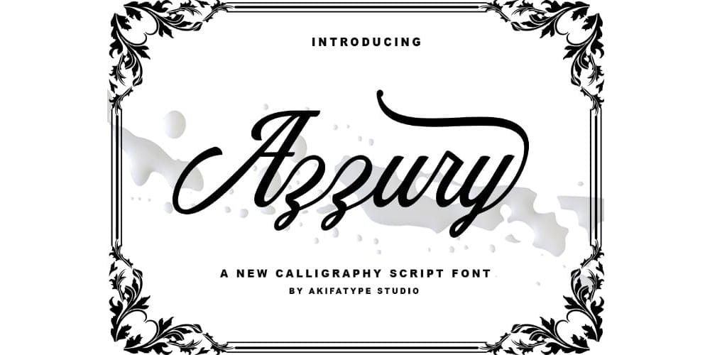 250 + Free Modern Script Fonts for Designers 30 Azzury Script Font