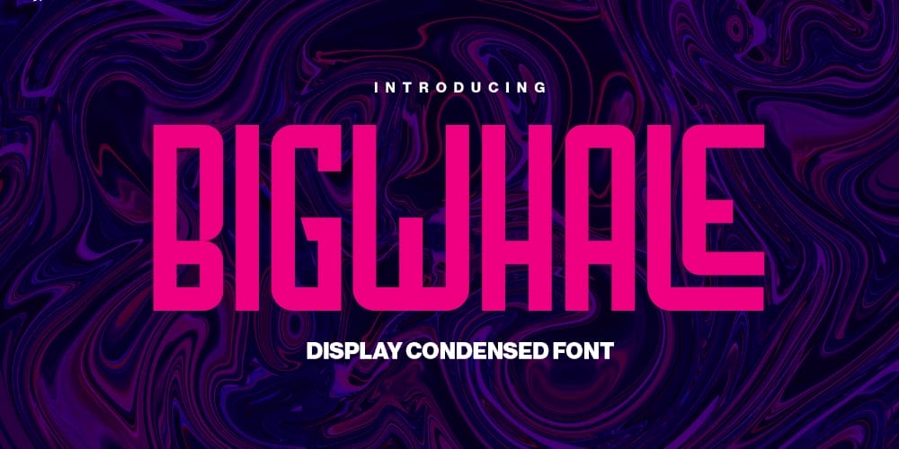 Bigwhale Display Condesed Font