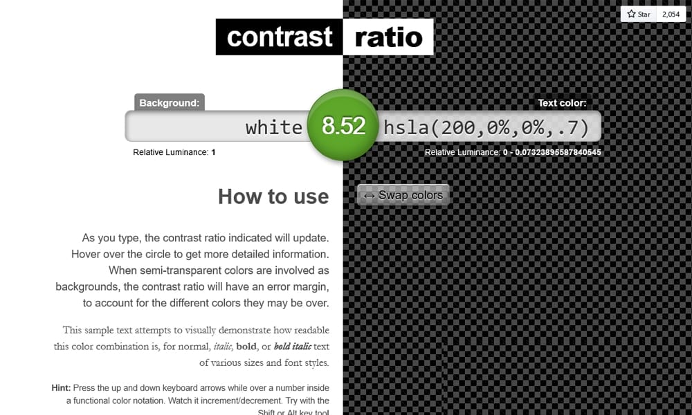 Contrast Ratio