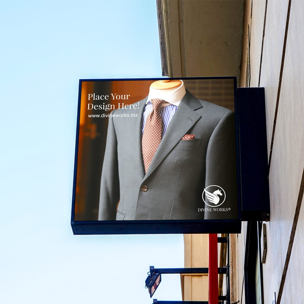 Free Wall Shop Sign Mockup PSD 1 Free Wall Shop Sign Mockup PSD