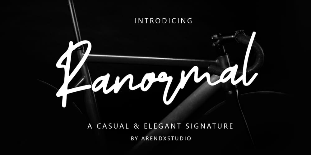 250 + Free Modern Script Fonts for Designers 159 Ranormal Signature Script