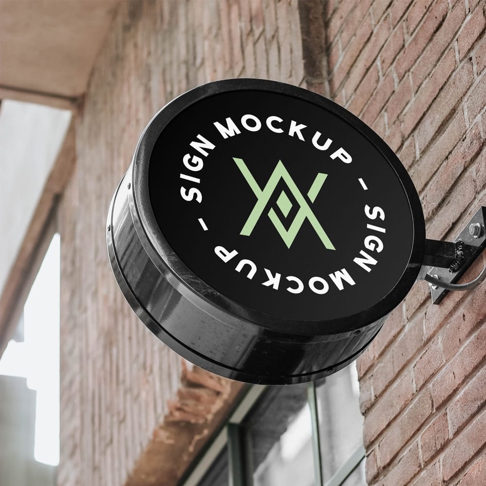 Rounded Sign Mockup 1 Rounded Sign Mockup