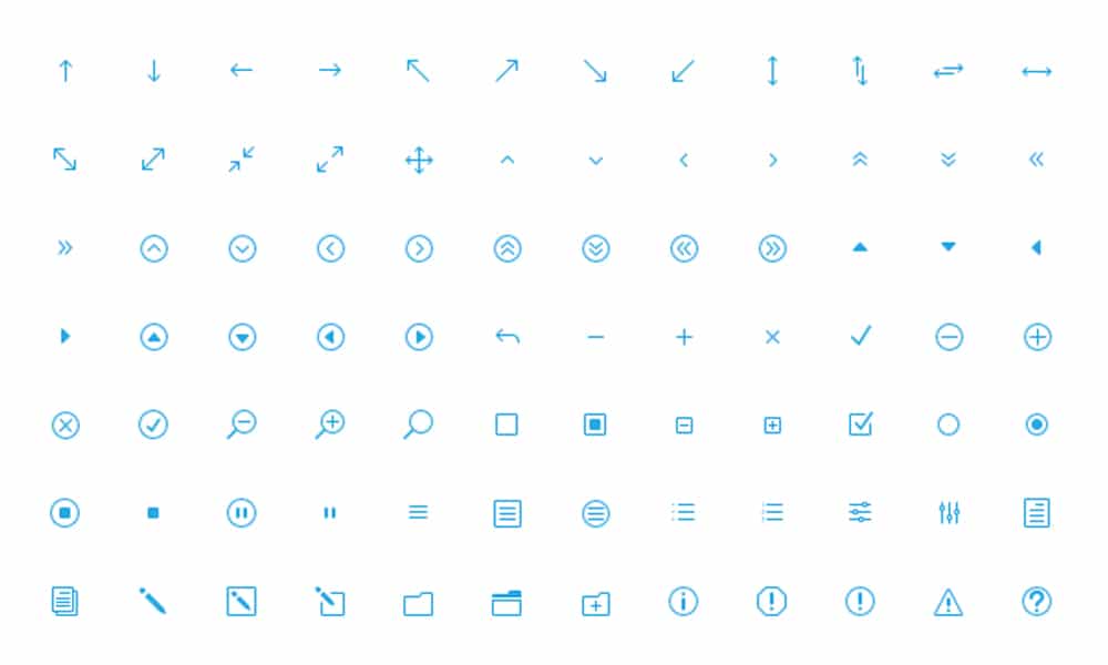 The Elegant Icon Font