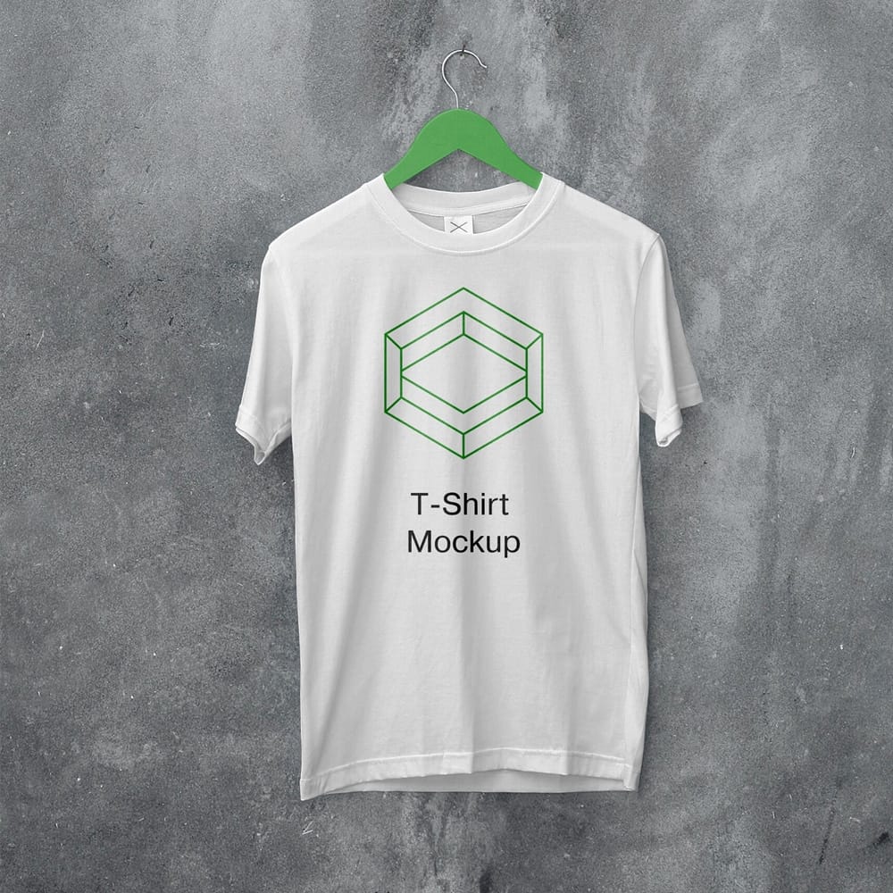 White Hanging T-Shirt Mockup 1 White Hanging T-Shirt Mockup