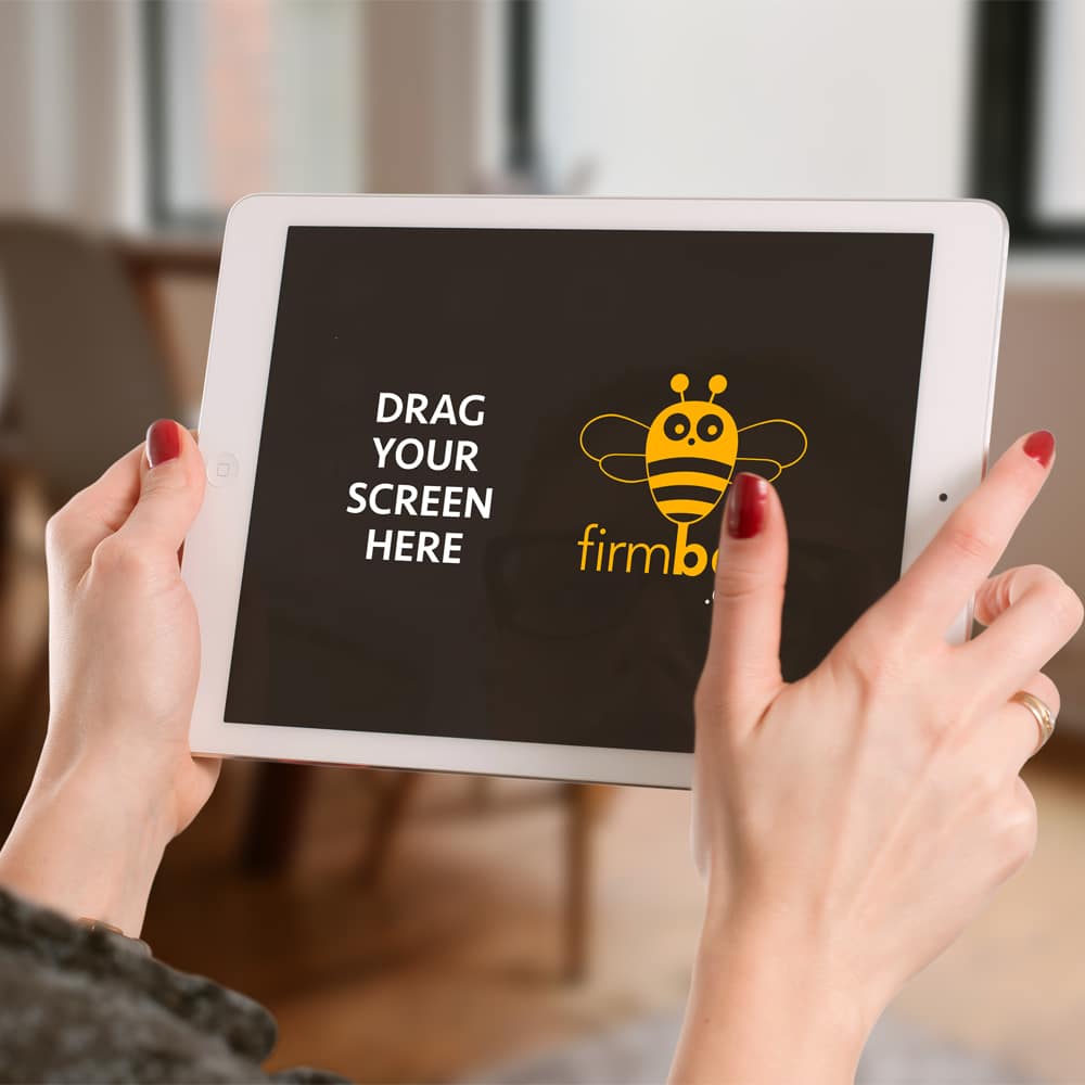 Woman Holding Apple iPad Free Mockup PSD 1 Woman Holding Apple iPad Free Mockup PSD