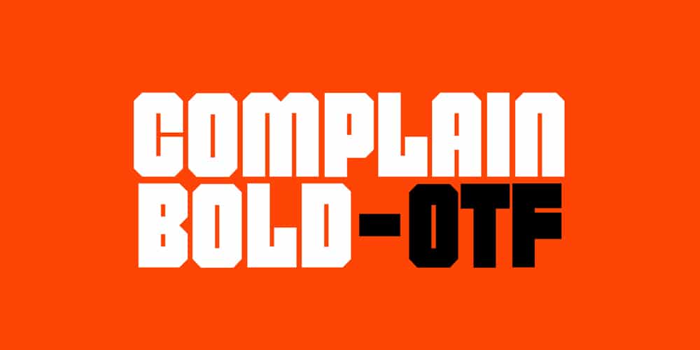 Complain font