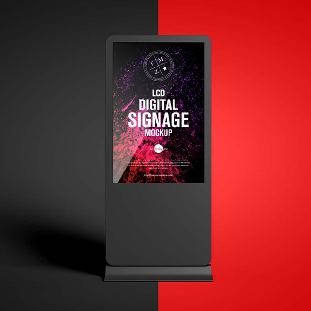 Free LCD Digital Signage Mockup 1 Free LCD Digital Signage Mockup