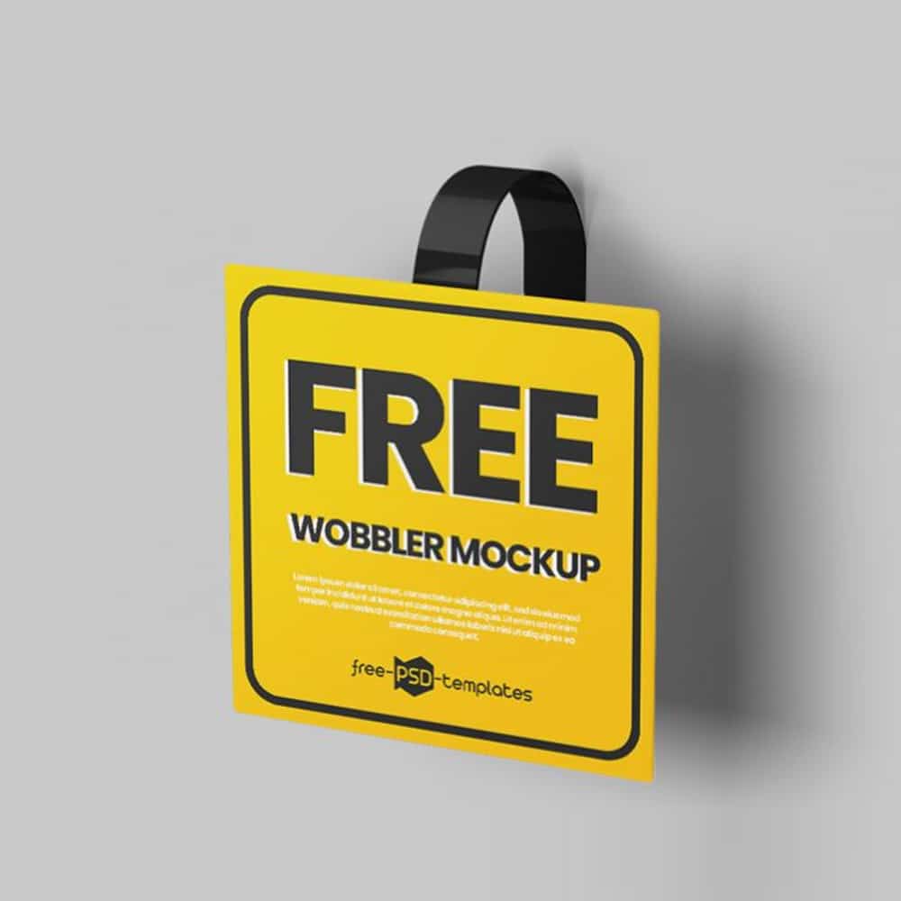 Free Wobbler Mockups in PSD 1 Free Wobbler Mockups in PSD