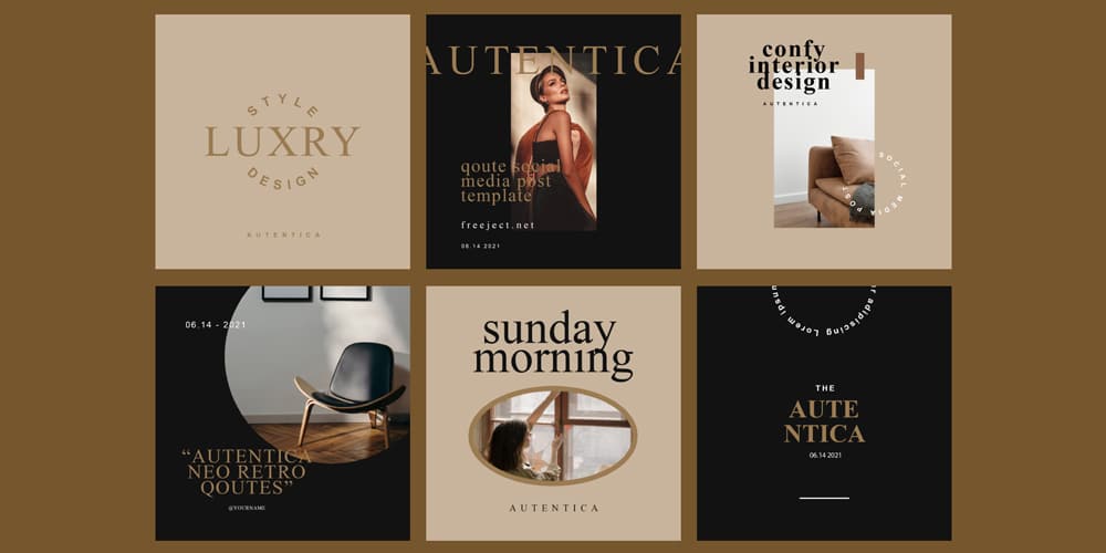 100+ Best Instagram Post Templates to Gain More Followers 253 Autentica Social Media Post Template