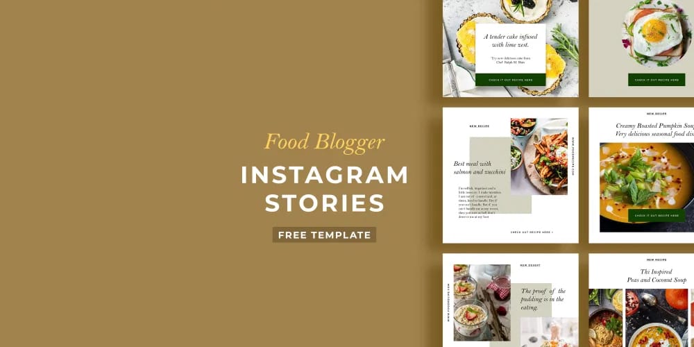 100+ Best Instagram Post Templates to Gain More Followers 14 Food Instagram Stories Template