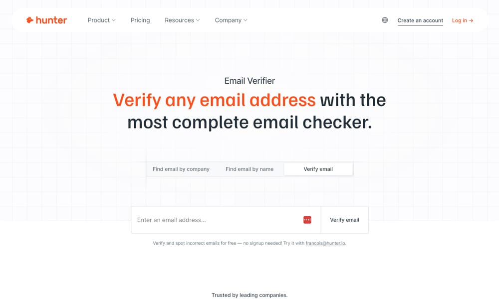 15+ Best Email Verification Services 2026 20 Hunter Email Verifier