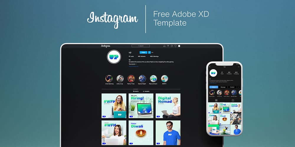 100+ Best Instagram Post Templates to Gain More Followers 297 Instagram XD Template
