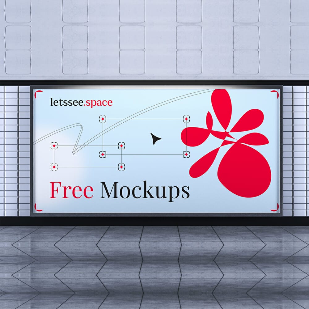 Subway Billboard Mockup Pack 1 Subway Billboard Mockup Pack