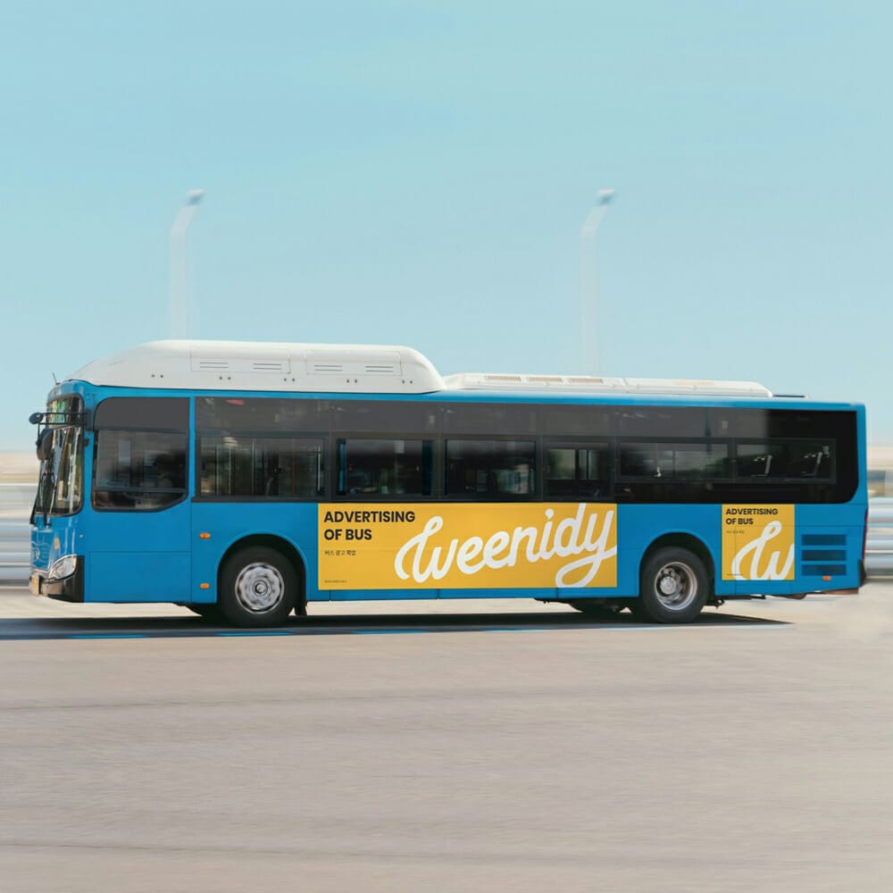 Seoul Bus Advertising Mockup 1 Seoul Bus Advertising Mockup