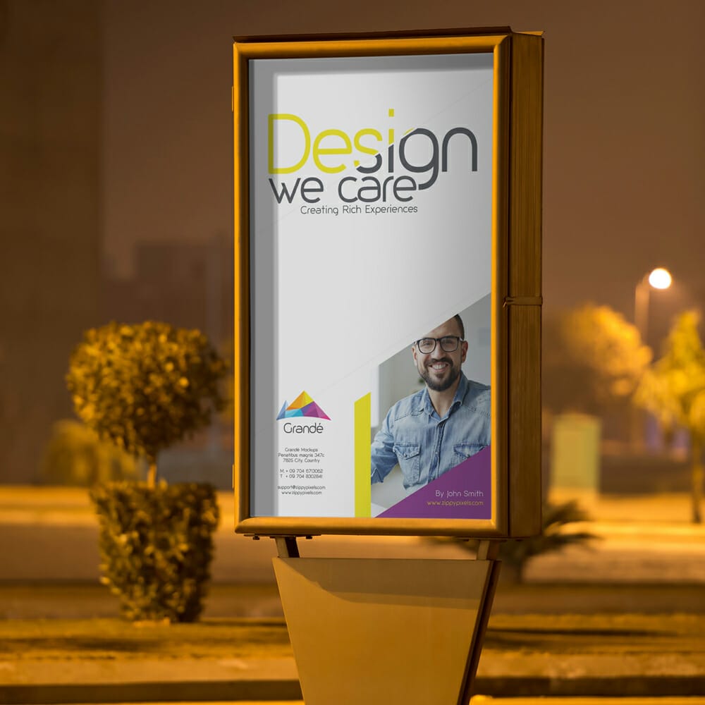 Free Outdoor Roadside Poster PSD Mockup 1 Free Outdoor Roadside Poster PSD Mockup